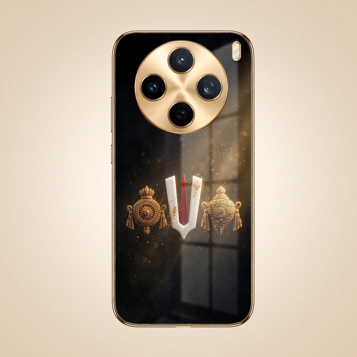 Vivo X200T 5G Royal Heritage Edition Gold Electroplated Glass Phone Back Case