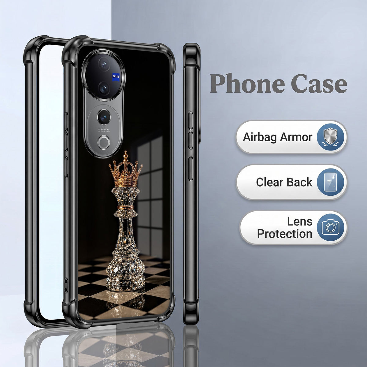 Vivo V40 Pro 5G Chess King Airbags Printed Back Case