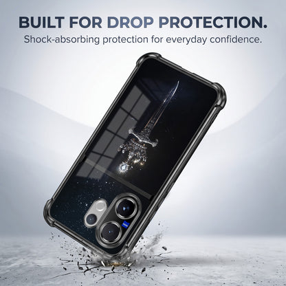 Vivo V60 5G Royal Crown Sword Dual-Tone Transparent Airbags Case