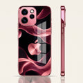 Oppo Reno 15 Pro 5G Luxury Wave Pink Electroplated Glass Phone Back Case