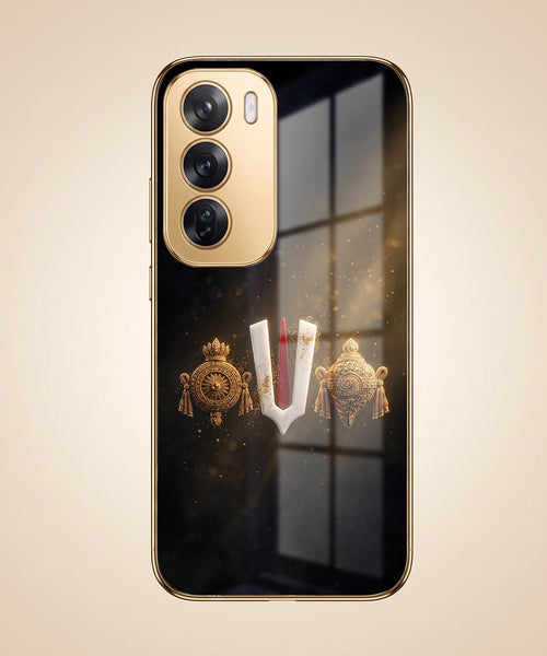 Oppo Reno 12 Pro 5G Royal Heritage Edition Gold Electroplated Glass Phone Back Case