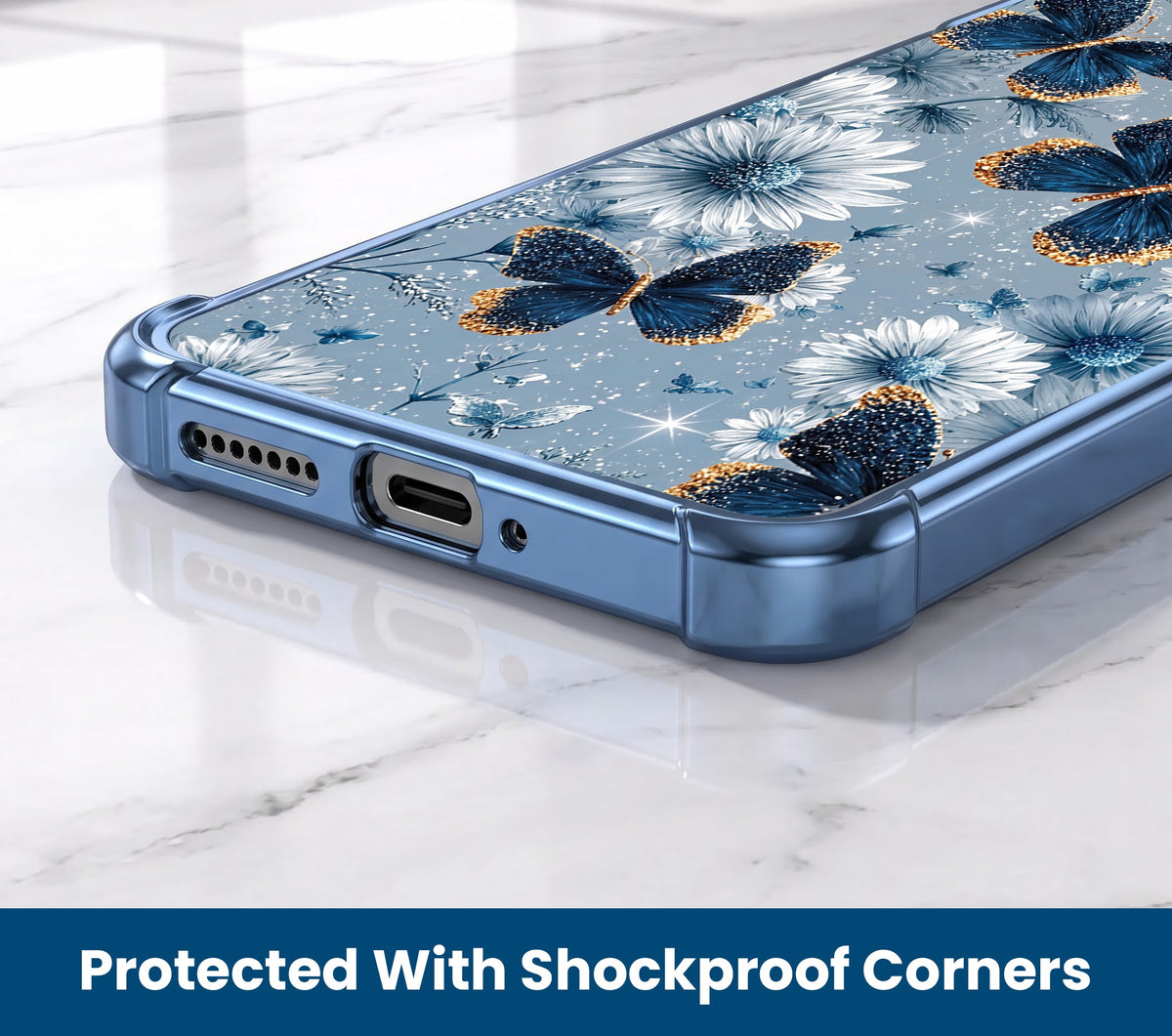 One Plus Nord 4 5G Blue Butterfly Floral Airbags Printed Back Case
