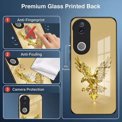 Vivo V50 5G Golden Eagle Acrylic Glass Back Case