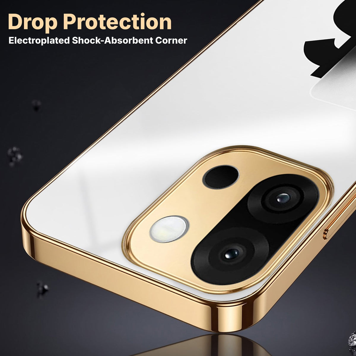 OnePlus 13s 5G Luxury XAU/USD Gold Electroplated Glass Phone Back Case