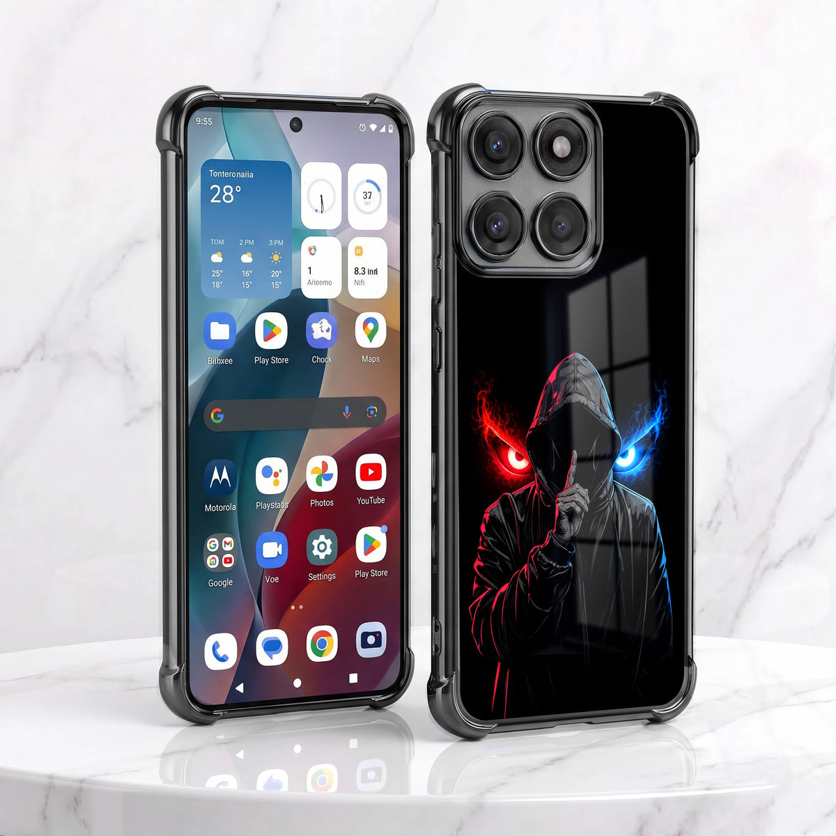 Motorola Edge 70 5G Hooded Shadow Demon Airbags Printed Back Case