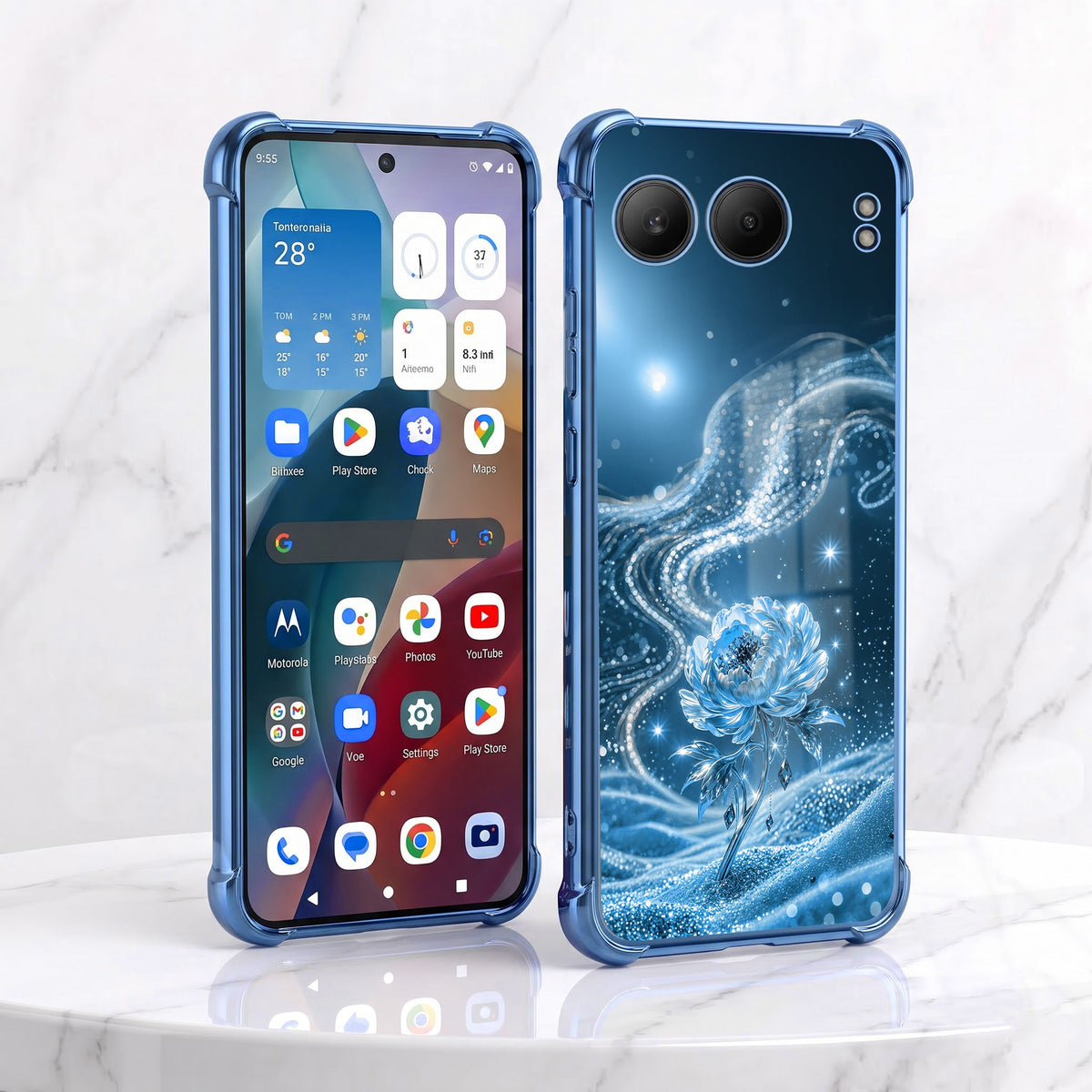 One Plus Nord 4 5G Blue Rose Airbags Printed Back Case