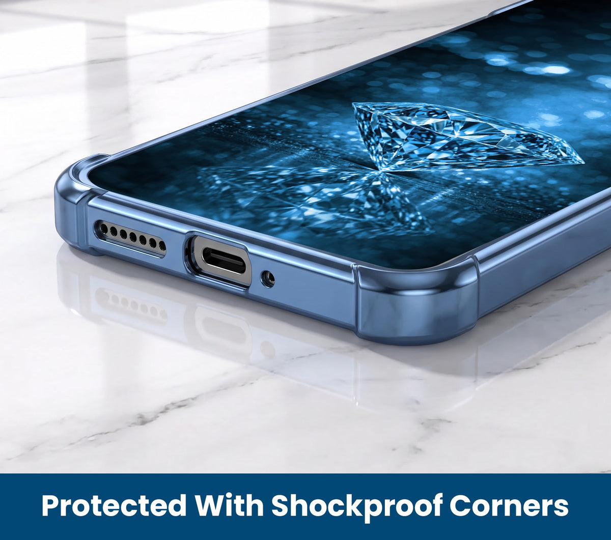 Oppo A5 Pro 5G Blue Diamond Airbags Printed Back Case