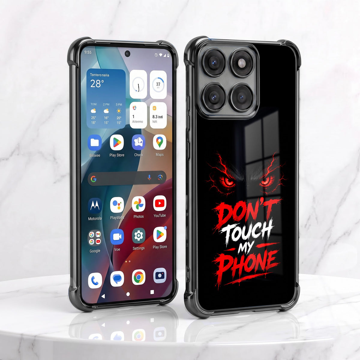 Motorola Edge 60 Pro 5G Don't Touch My Phone Airbags Printed Back Case