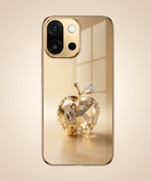OnePlus 13s 5G Golden Apple Gold Electroplated Glass Phone Back Case