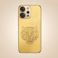 Vivo V70 5G Golden Tiger Face Gold Electroplated Glass Phone Back Case