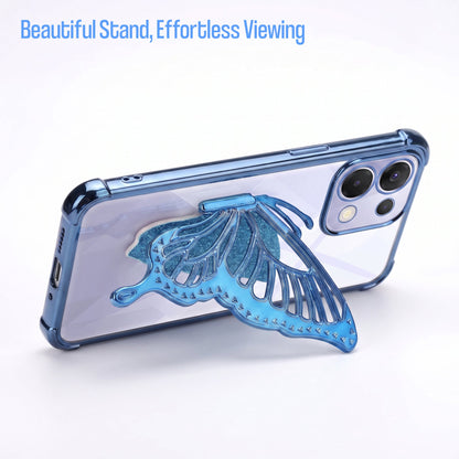 Oppo K13 5G Premium Butterfly Glitter Transparent Shockproof Airbag Phone Case
