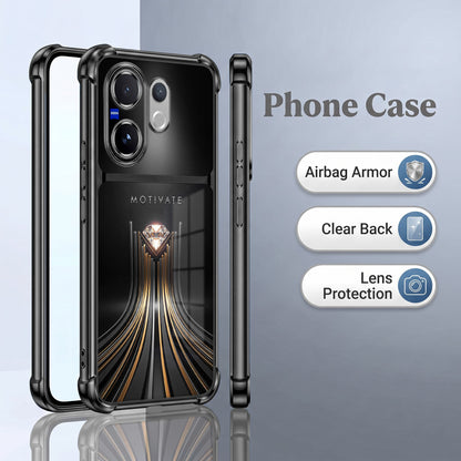 Vivo V60 5G Golden Path Motivation Dual-Tone Transparent Airbags Case