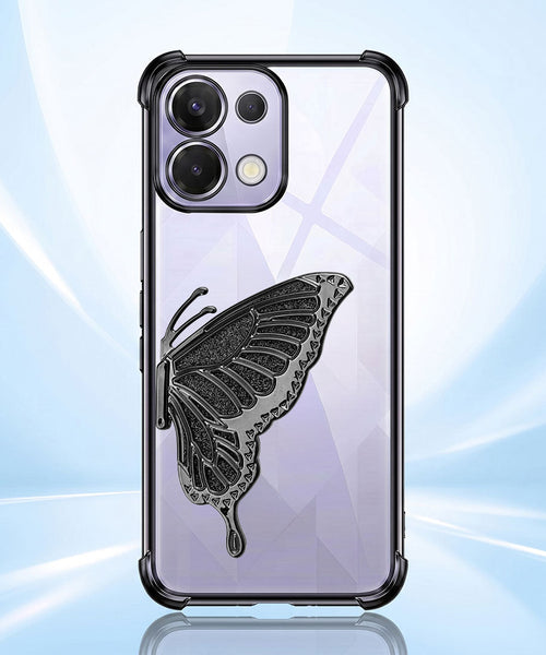 Oppo K13 5G Premium Butterfly Glitter Transparent Shockproof Airbag Phone Case