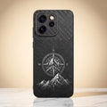 Oppo Reno 15 Pro Mini 5G Compass Carbon Fiber Leather Hybrid Back Case