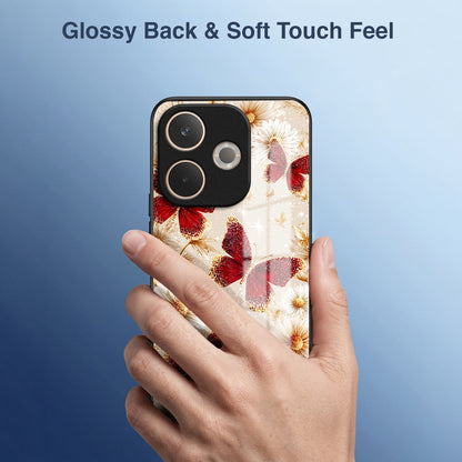 Oppo A5 Pro 5G Butterfly Floral Acrylic Glass Back Case