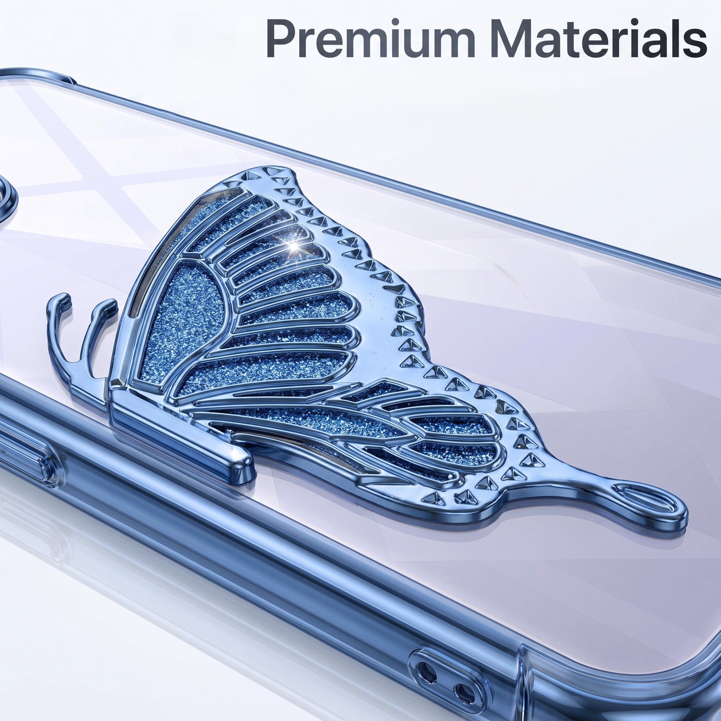 Oppo K13 5G Premium Butterfly Glitter Transparent Shockproof Airbag Phone Case
