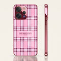 Vivo V70 5G Burberry Classic Pink Electroplated Glass Phone Back Case