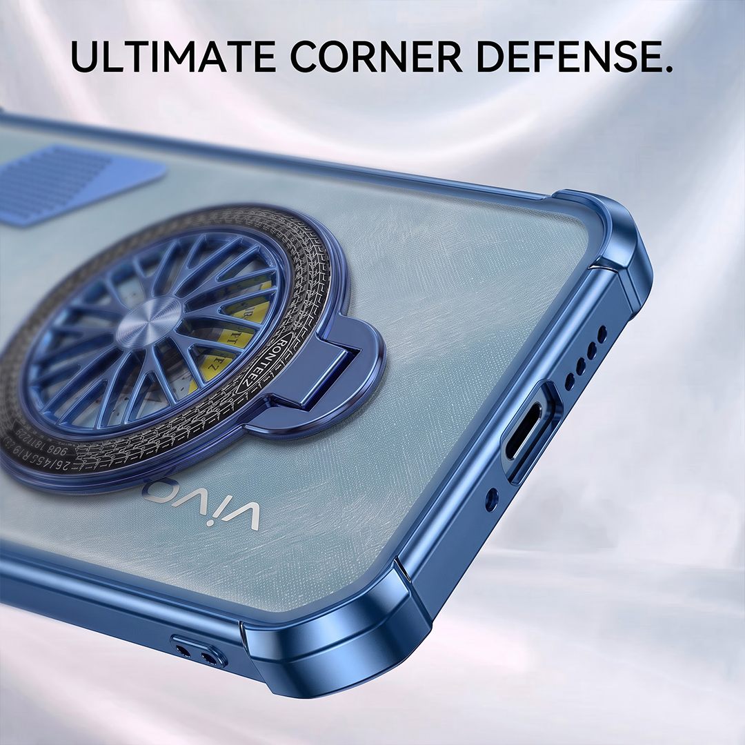 Vivo T4x 5G Stress Buster Wheel Shockproof Airbag Heat-Dissipation Case