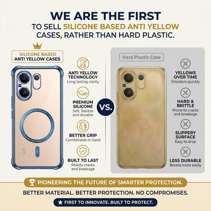 Vivo V60 5G Airbag Case With Magsafe and Magnetic Car Holder