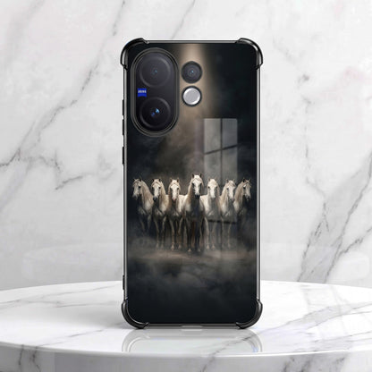 Vivo V60 5G Running Horses Airbags Printed Back Case