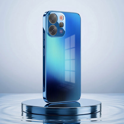 Vivo V70 5G Aureon X1 Blue Electroplated Glass Phone Back Case