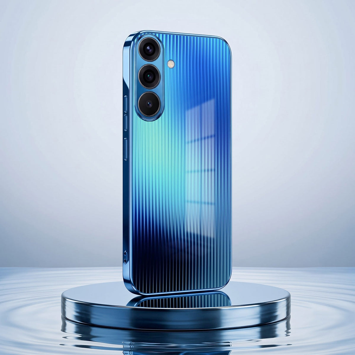Samsung Galaxy A36 5G Aureon X1 Blue Electroplated Glass Phone Back Case