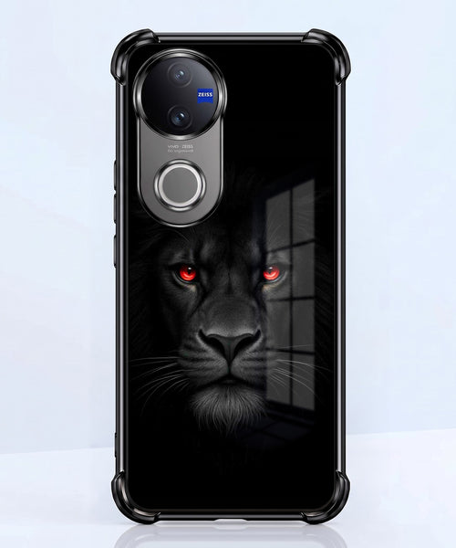 Vivo V50 5G Premium Black Lion Airbags Printed Back Case