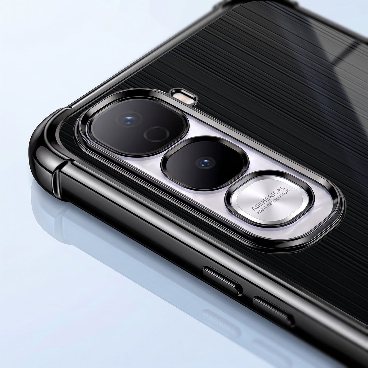 Vivo Y400 Pro 5G Premium Black Apple Airbags Printed Back Case