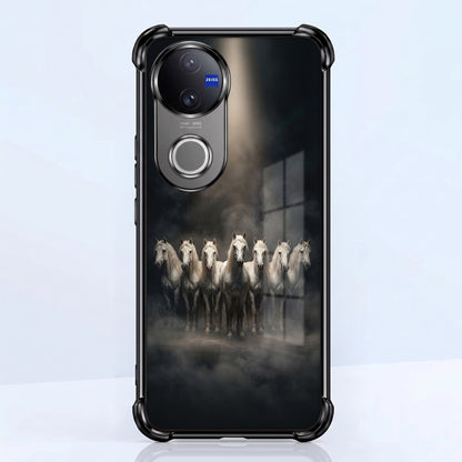 Vivo V50 5G Running Horses Airbags Printed Back Case