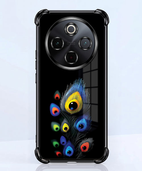 Vivo T4 5G Multi-Feather Peacock Airbags Printed Back Case