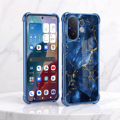 Vivo V60 5G Blue Crimson Marble Airbags Printed Back Case