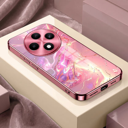 Oppo F27 Pro+ 5G Pearl Aurora Pink Electroplated Glass Phone Back Case