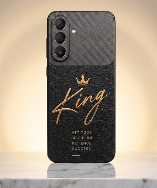 Samsung Galaxy A37 5G King Carbon Fiber Leather Hybrid Back Case