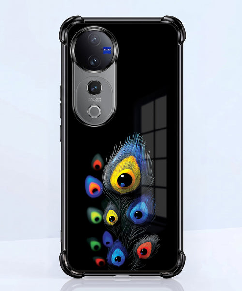 Vivo V40 Pro 5G Multi-Feather Peacock Airbags Printed Back Case