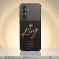 Samsung Galaxy A27 5G  King Carbon Fiber Leather Hybrid Back Case