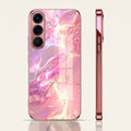 Samsung Galaxy A36 5G Pearl Aurora Pink Electroplated Glass Phone Back Case