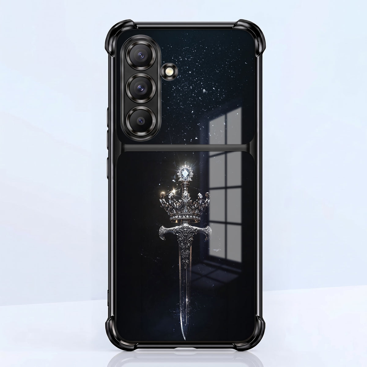 Samsung Galaxy A36 5G Royal Crown Sword Dual-Tone Transparent Airbags Case
