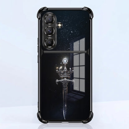 Samsung Galaxy A36 5G Royal Crown Sword Dual-Tone Transparent Airbags Case