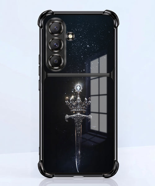 Samsung Galaxy A36 5G Royal Crown Sword Dual-Tone Transparent Airbags Case
