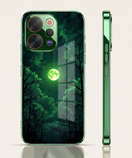 Vivo V70 5G Moonlight Forest Green Electroplated Glass Back Case