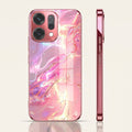 Oppo Reno 14 5G Pearl Aurora Pink Electroplated Glass Phone Back Case