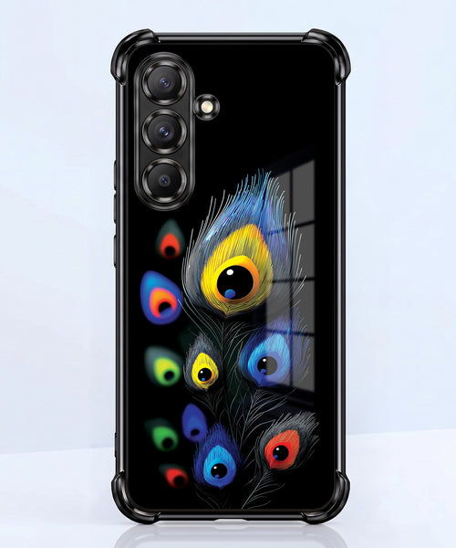 Samsung Galaxy A56 5G Multi-Feather Peacock Airbags Printed Back Case