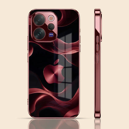 Vivo V70 5G Wave Apple Burgundy Electroplated Glass Back Case