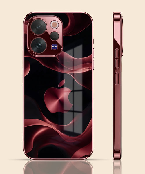 Vivo V70 5G Wave Apple Burgundy Electroplated Glass Back Case