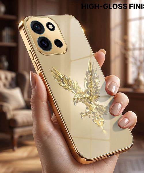 OnePlus Nord 6 5G Golden Eagle Gold Electroplated Glass Phone Back Case