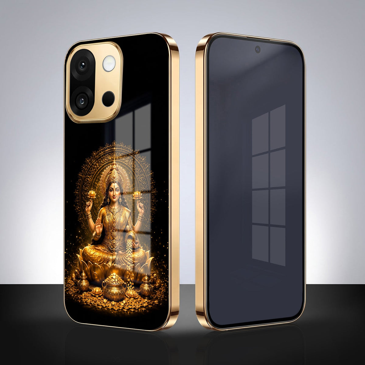 OnePlus 13s 5G Golden Maa Lakshmi Gold Electroplated Glass Phone Back Case
