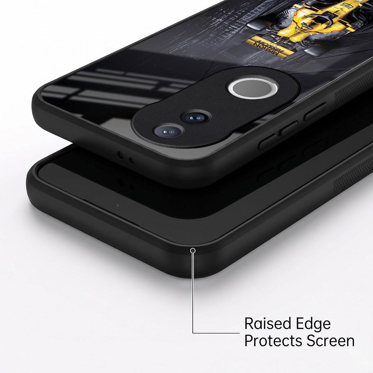 Vivo V50 5G F1 Racing Car Acrylic Glass Back Case