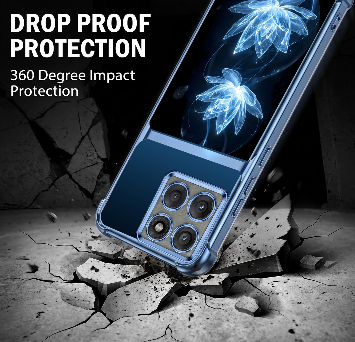 Motorola Edge 60 Pro 5G Celestial Lotus Dual-Tone Transparent Airbags Case