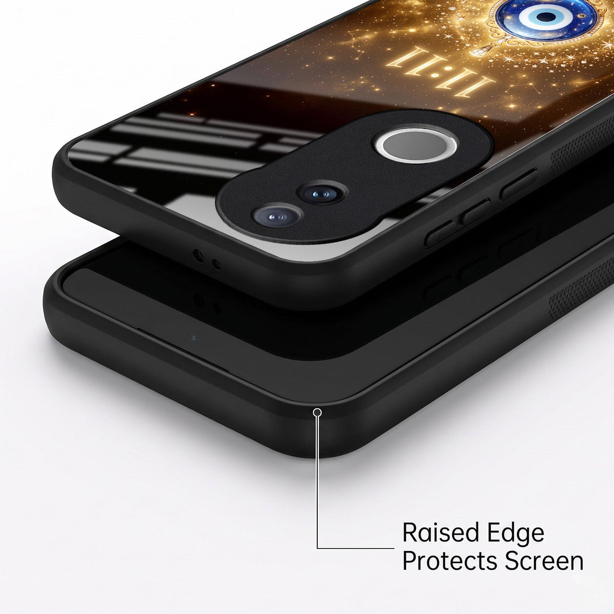 Vivo V50 5G God’s Plan Evil Eye Acrylic Glass Back Case