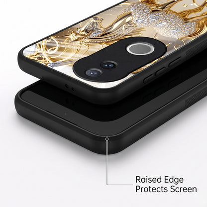 Vivo V50 5G Luxury Horse Texture Acrylic Glass Back Case